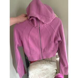 Lululemon Scuba Cropped Full Zip Hoodie – Meadowsweet Pink – Women’s